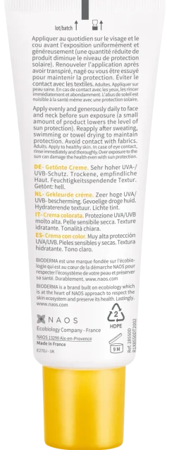 Photoderm Crème teinte claire SPF50+ Bioderma - tube de 40 ml