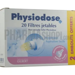 Physiodose filtres jetables mouche bébé Gilbert - 20 filtres jetables + 2 embouts offerts