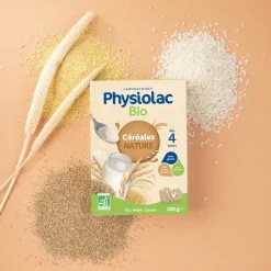 Physiolac Bio Céréales Légumes dès 4 mois Gilbert - boîte de 200 g