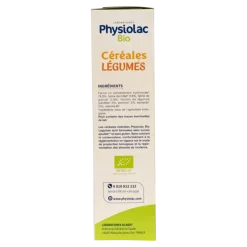 Physiolac Bio Céréales Légumes dès 4 mois Gilbert - boîte de 200 g