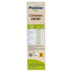 Physiolac Céréales bio cacao dès 6 mois Gilbert - boite de 200 g