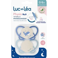 Physio téterelle physiologique 0/6 mois Luc et Léa - lot de 2 sucettes