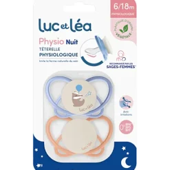 Physio téterelle physiologique 6/18 mois Luc et Léa - lot de 2 sucettes
