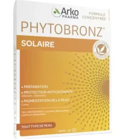Phytobronz solaire peau rayonnante Arkopharma - boite de 30 capsules