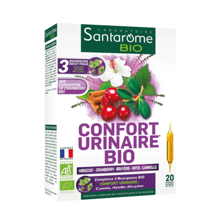 Phyto Confort Urinaire Bio Santarome Bio - boîte de 20 ampoules