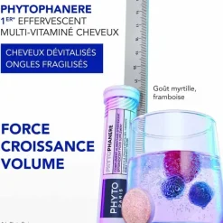 Phytophanère Force, croissance, volume Cheveux et ongles Phyto - boite de 30 comprimés effervescents