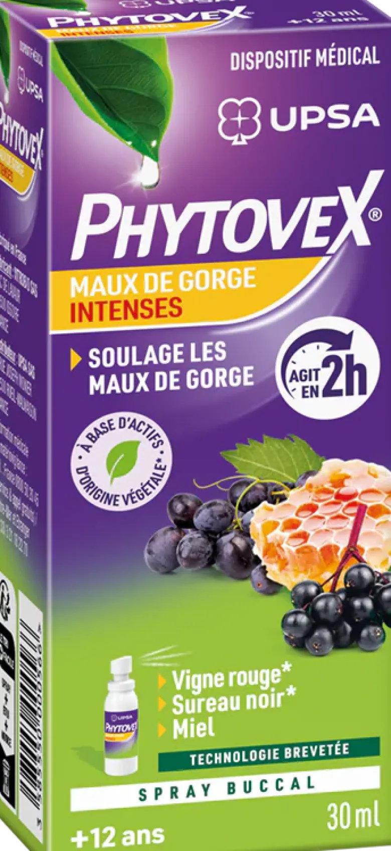 Phytovex maux de gorge intenses Upsa - spray de 30ml