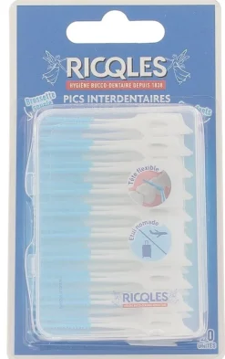 Pics interdentaires double extrémité Ricqles - boite de 60 unités