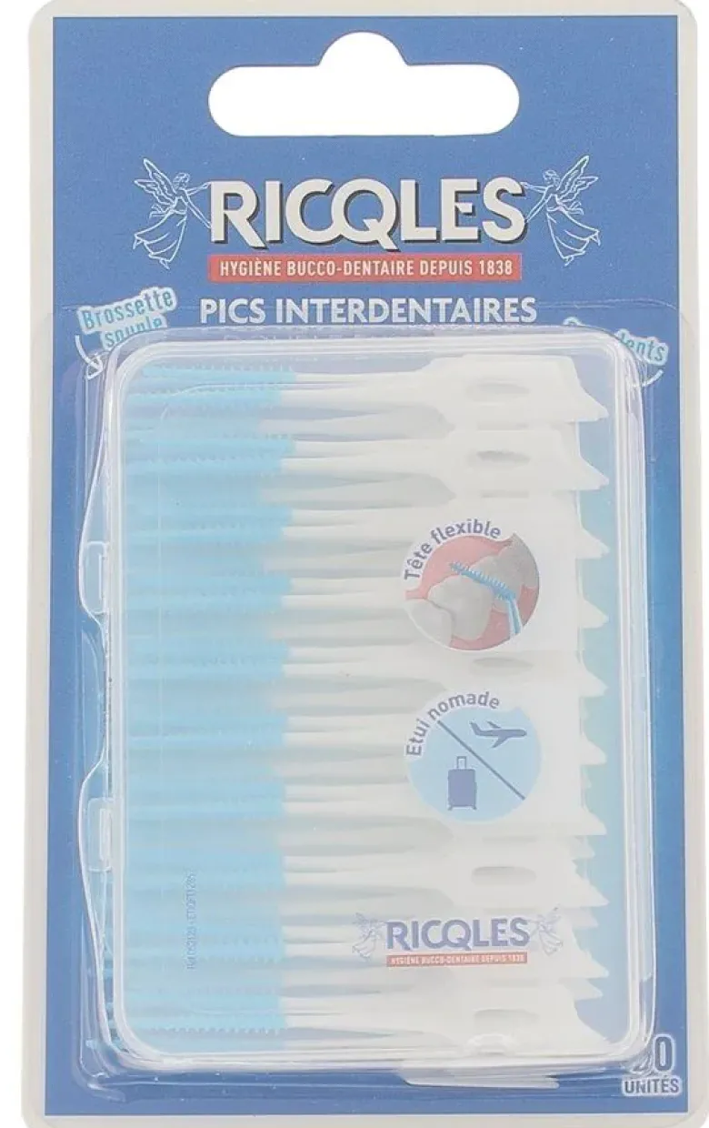 Pics interdentaires double extrémité Ricqles - boite de 60 unités