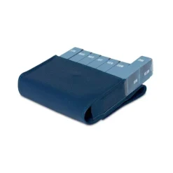 Pilulier hebdomadaire Jumbo simili cuir Plic - un pilulier