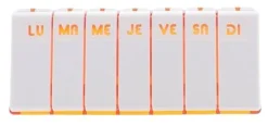 Pilulier hebdomadaire orange Pilbox Tempo Cooper - 1 pilulier
