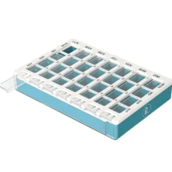 Pilulier hebdomadaire plateau ergonomique Plic care – 28 compartiments
