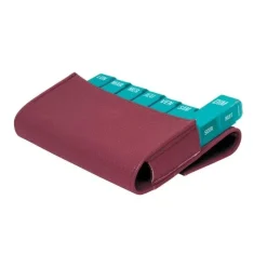 Pilulier hebdomadaire Slim simili cuir Plic Care - un pilulier
