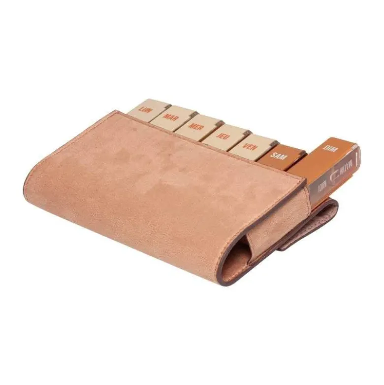 Pilulier hebdomadaire Slim velours Plic Care - un pilulier