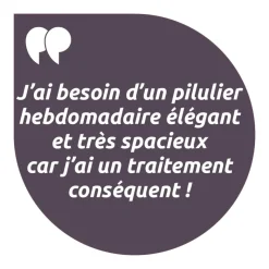 Pilulier semaine grande taille modulaire Pilbox - 1 pilulier marine