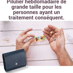 Pilulier semaine grande taille modulaire Pilbox - 1 pilulier marine