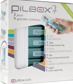 Piluliers journaliers 7 jours Pilbox - 4 grandes cases par jour
