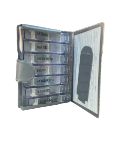Pilulier trousse similicuir - un pilulier