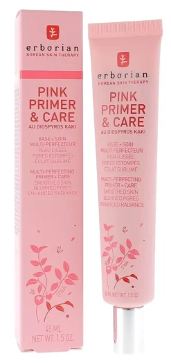 Pink Primer & Care au Diospyros Kaki Base et soin multi-perfecteur Erborian - tube de 45 ml