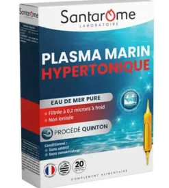 Plasma marin hypertonique Santarome - 20 ampoules de 10ml