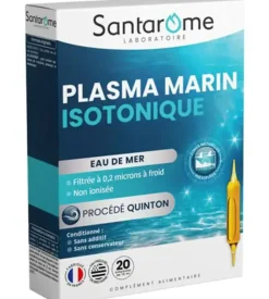 Plasma marin isotonique eau de mer Santarome - boite de 20 ampoules de 10ml