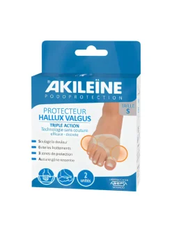 Podoprotection Protecteur Hallux Valgus triple action taille S Akileïne - boîte de 2 unités
