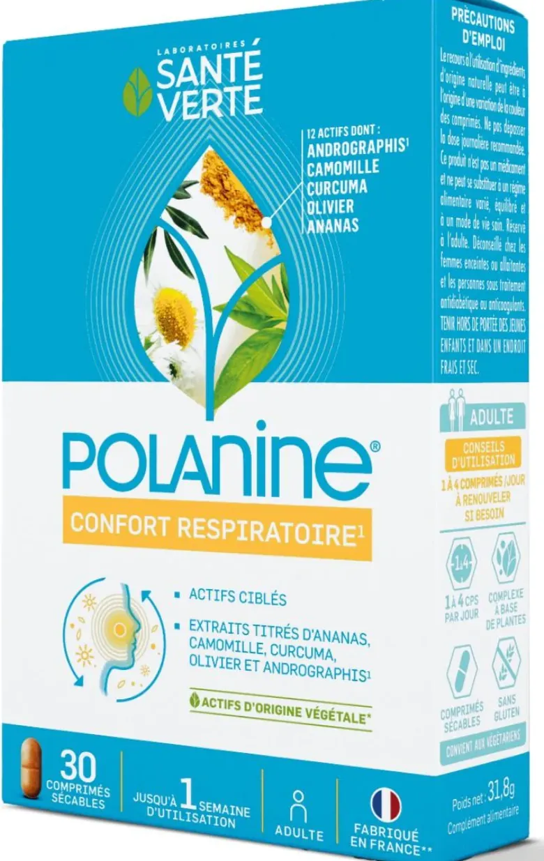 Polanine confort respiratoire Santé verte - boite de 30 comprimés
