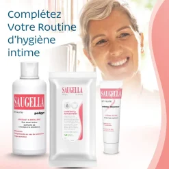 Poligyn lingettes intimes Saugella - pack de 15 lingettes