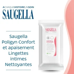 Poligyn lingettes intimes Saugella - pack de 15 lingettes