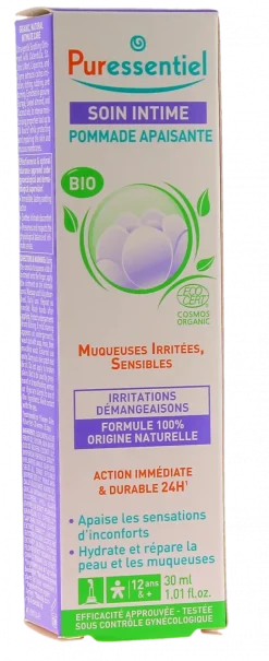 Pommade apaisante soin intime Puressentiel - tube de 30ml