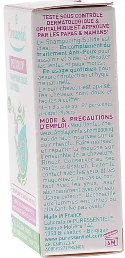 Poudoux Shampooing solide quotidien bio Puressentiel - pain de 60g
