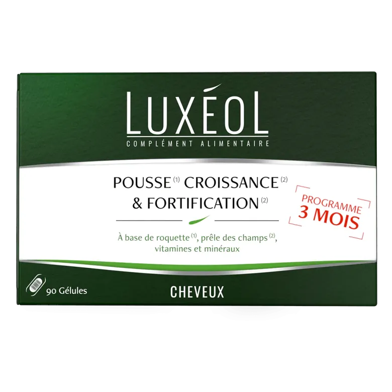 Pousse croissance & fortification Luxéol Programme 3 mois – 90 gélules