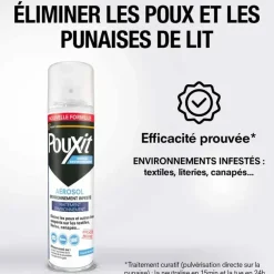 Pouxit aérosol spécial environnement infesté - spray de 250ml