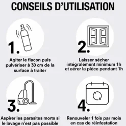 Pouxit aérosol spécial environnement infesté - spray de 250ml