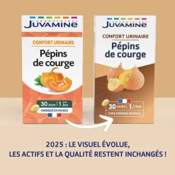 Pépins de Courge Confort Urinaire Juvamine - boîte de 30 capsules
