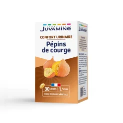 Pépins de Courge Confort Urinaire Juvamine - boîte de 30 capsules