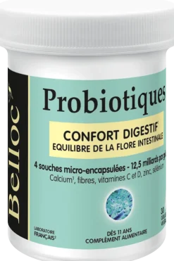 Probiotiques Confort digestif Belloc – 30 gélules végétales