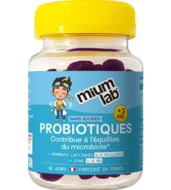 Probiotiques enfants sans sucres Mium Lab - pot de 30 gummies