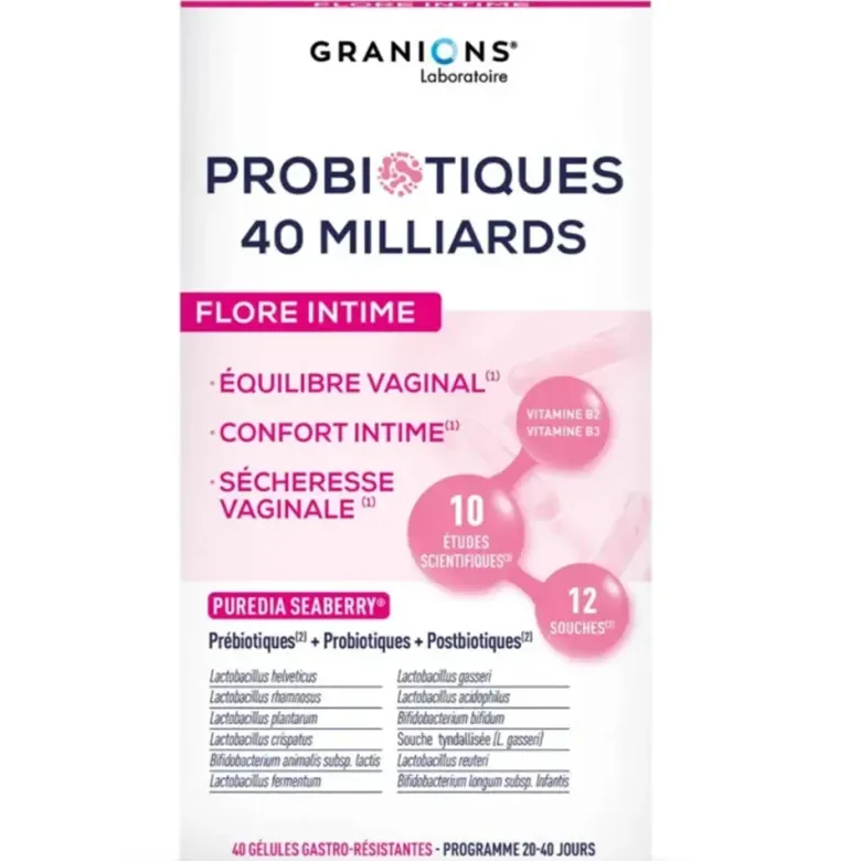 Probiotiques flore intime Granions - boite de 40 gélules