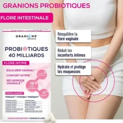 Probiotiques flore intime Granions - boite de 40 gélules