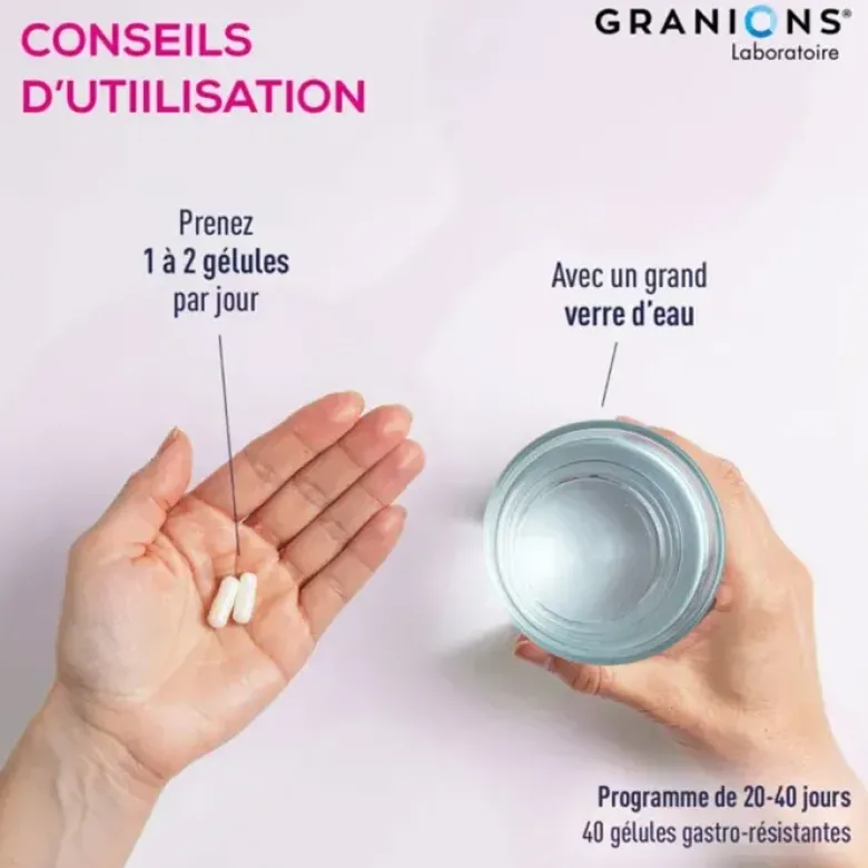 Probiotiques flore intime Granions - boite de 40 gélules