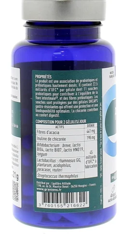 Probiotiques 45 milliards d'UFC Granions - boîte de 40 gélules gastro-résistantes