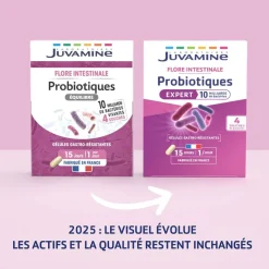 Probiotiques équilibre flore intestinale Juvamine – 15 gélules