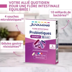 Probiotiques équilibre flore intestinale Juvamine – 15 gélules