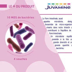 Probiotiques équilibre flore intestinale Juvamine – 15 gélules
