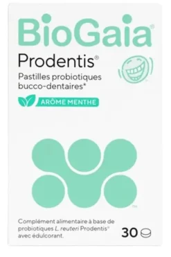 Prodentis Probiotiques bucco-dentaires arôme menthe BioGaia - pot de 30 pastilles