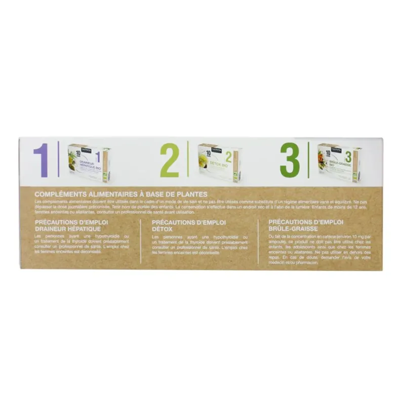 Programme minceur triple action bio Nat&Form - boîte de 30 ampoules
