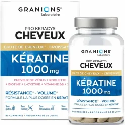 Pro Keracys cheveux kératine 1000mg Granions - boite de 90 comprimés (programme 30 jours)