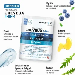 Pro Keracys collagène cheveux 4-en-1 Granions - pot de 300g