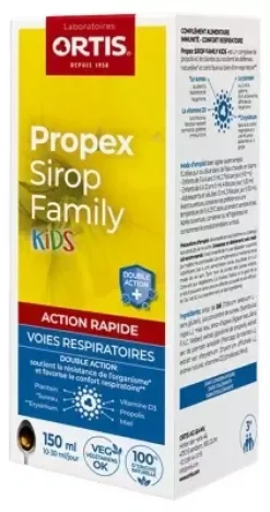 Propex sirop family kids voies respiratoires Ortis - flacon de 150ml